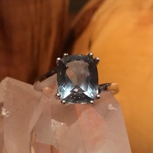 Emerald Cut Fluorite in Sterling Silver